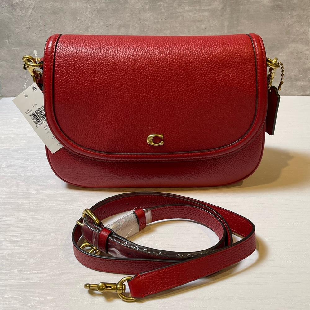 Coach Legacy Ruby Red Shoulder Bag with Brass Hardware - Picture 15 of 15